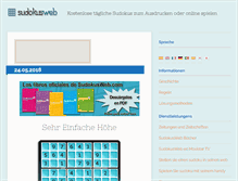 Tablet Screenshot of de.sudokusweb.com